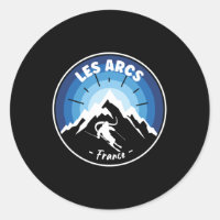 Skiing In Les Arcs France Blue