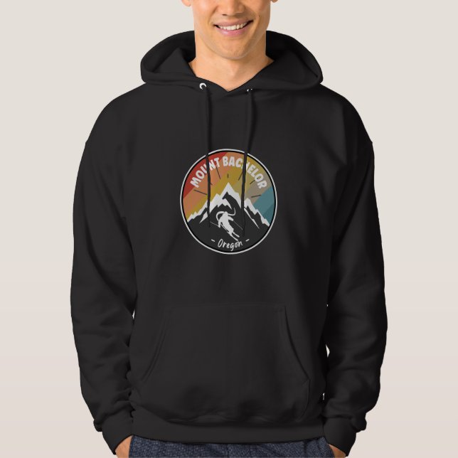 Skiing In Mount Bachelor - Oregon Hoodie (Front)