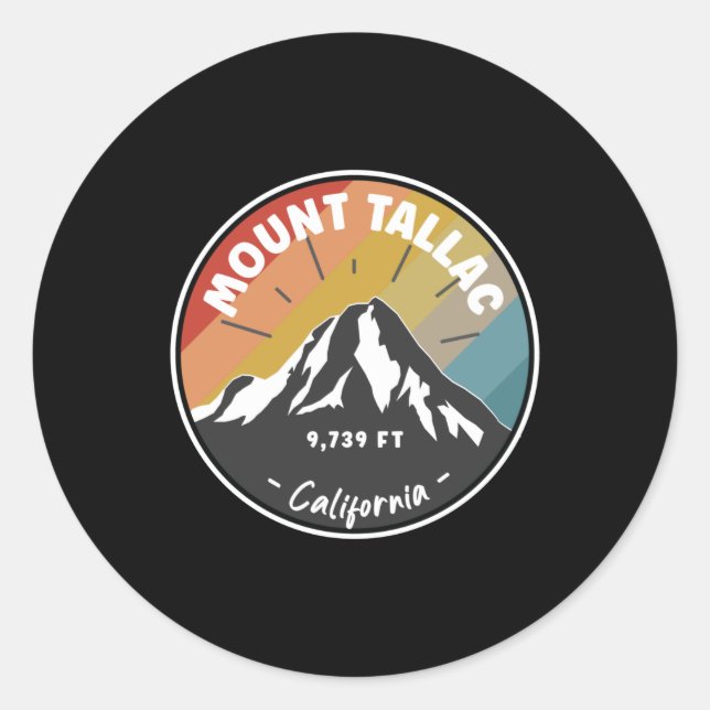 Skiing In Mount Tallac - California Classic Round Sticker (Front)