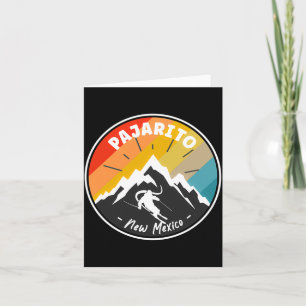Skiing In Pajarito New Mexico  Card