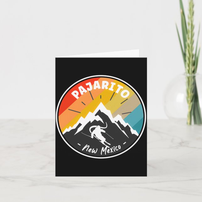 Skiing In Pajarito New Mexico  Card (Front)