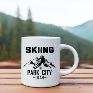 Skiing in Park City Utah Mug