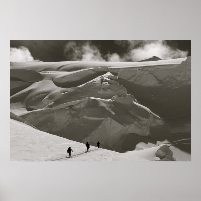 Skiing in the Alaska Range, Denali Poster (Front)