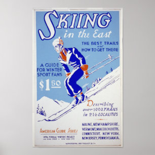Skiing in the East Poster