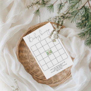 Skiing Into Parenthood Baby Shower  Bingo Game