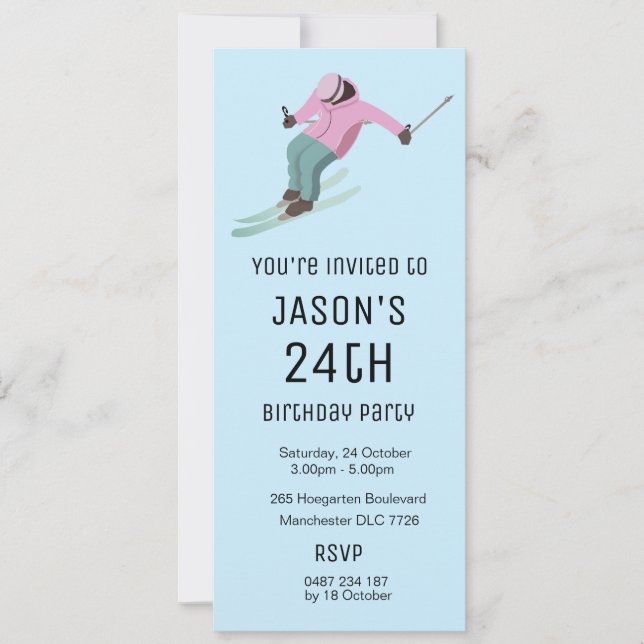 Skiing Invitation (Front)