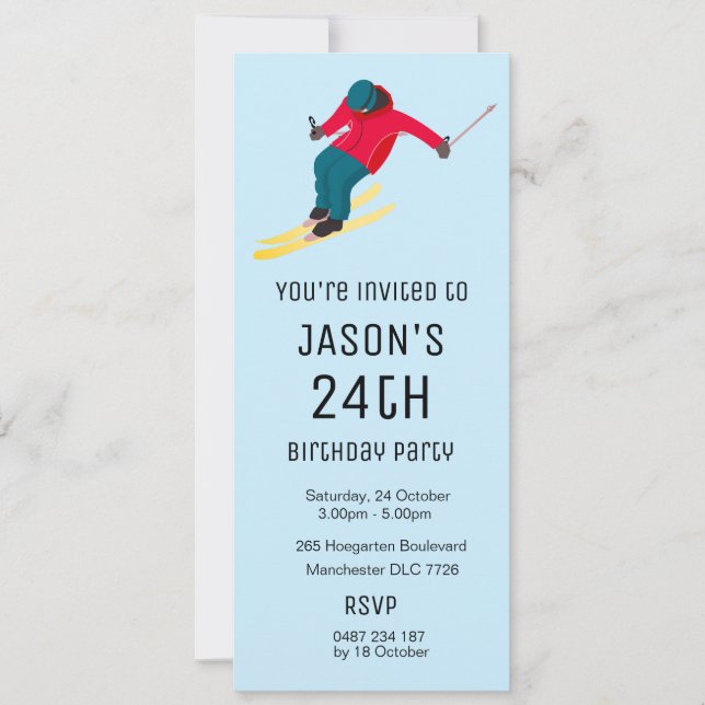 Skiing Invitation (Front)