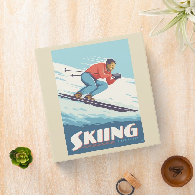 Skiing Is Believing Retro Print Binder (In Situ)