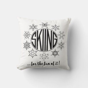 Skiing is Fun- Throw Pillow