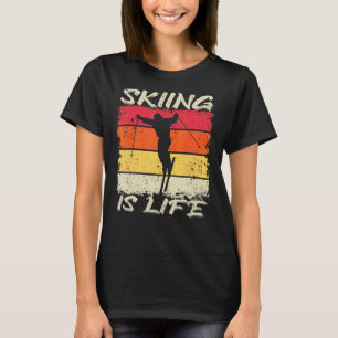 Skiing Is Life Vintage Sports T-Shirt