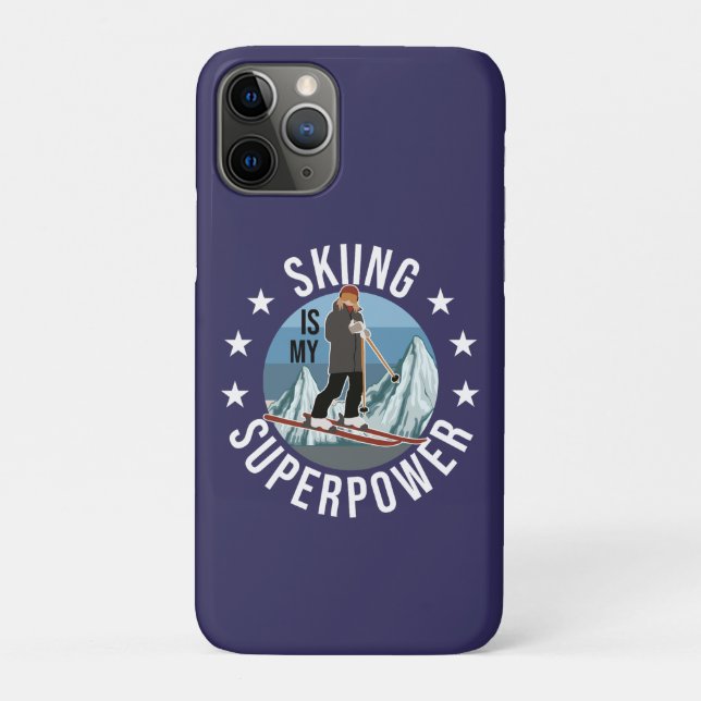 Skiing Is My Superpower Case-Mate iPhone Case (Back)