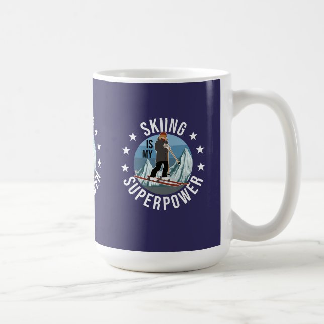 Skiing Is My Superpower Coffee Mug (Right)