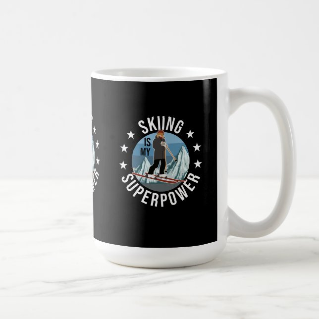 Skiing Is My Superpower Coffee Mug (Right)