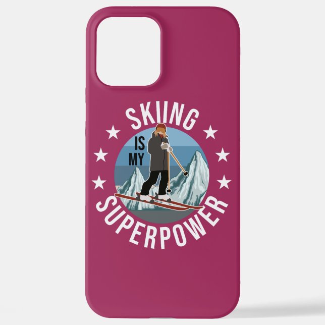 Skiing Is My Superpower iPhone Case (Back)