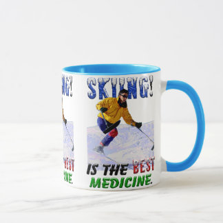 Skiing is the Best Medicine Mug