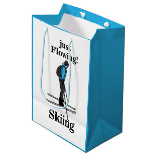 Skiing Just Flowing Skier Medium Gift Bag