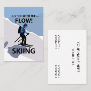 Skiing Just Go With The Flow Skiing Business Card