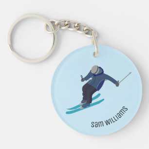Skiing Keychain