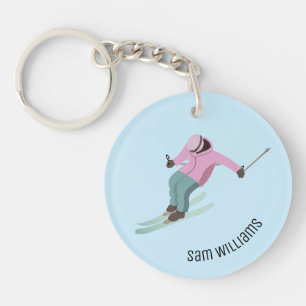 Skiing Keychain
