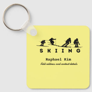 Skiing Keychain