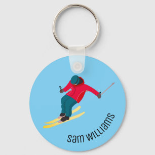 Skiing Keychain