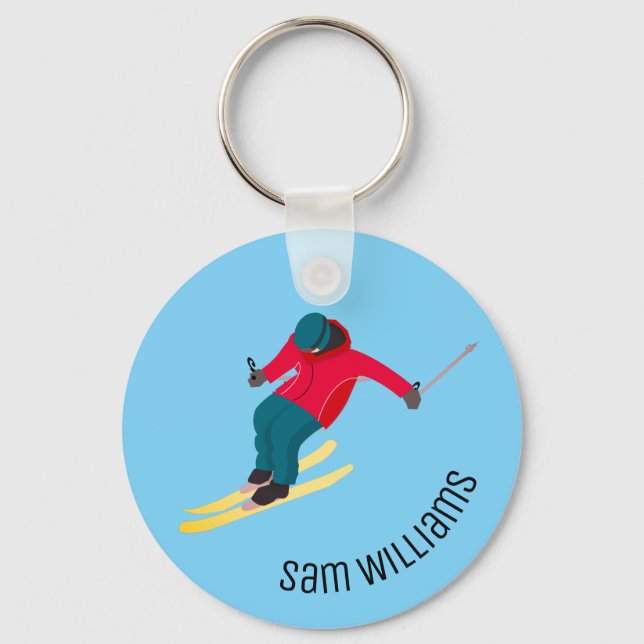 Skiing Keychain (Front)