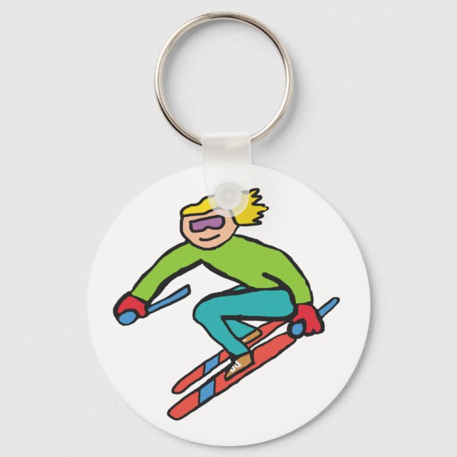 Skiing Keychain (Front)