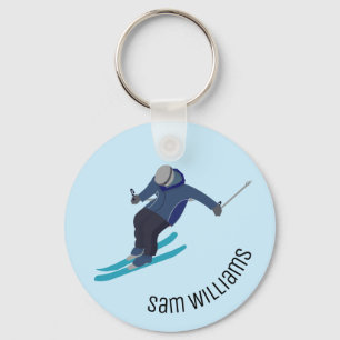 Skiing Keychain