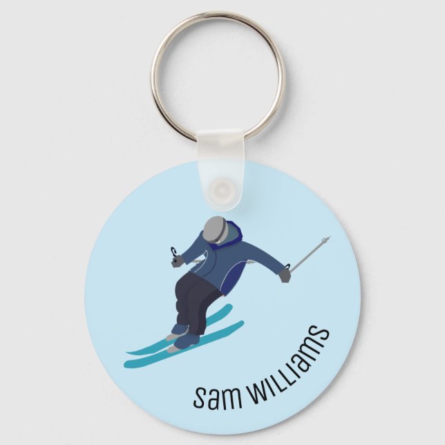 Skiing Keychain (Front)