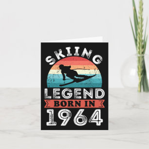 Skiing Legend Girls Born 1964 60th Birthday Gifts Card