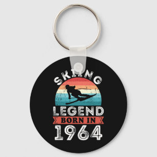 Skiing Legend Girls Born 1964 60th Birthday Gifts  Keychain