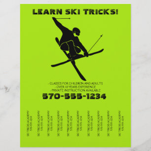 Skiing Lessons Ski Tricks Tear Off Strips Flyer