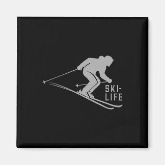 Skiing Life Skier Extreme Winter Sports Mountain C Magnet