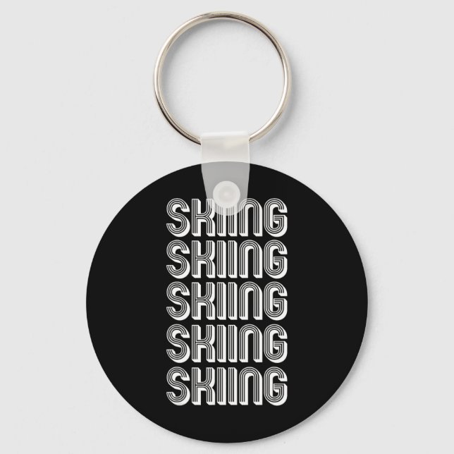 Skiing Lover 1  Keychain (Front)