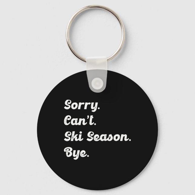 Skiing Lover Simplified Ski Life  Keychain (Front)