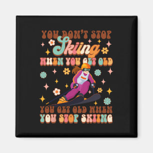 Skiing Lover Winter Sports You Get Old When You St Magnet