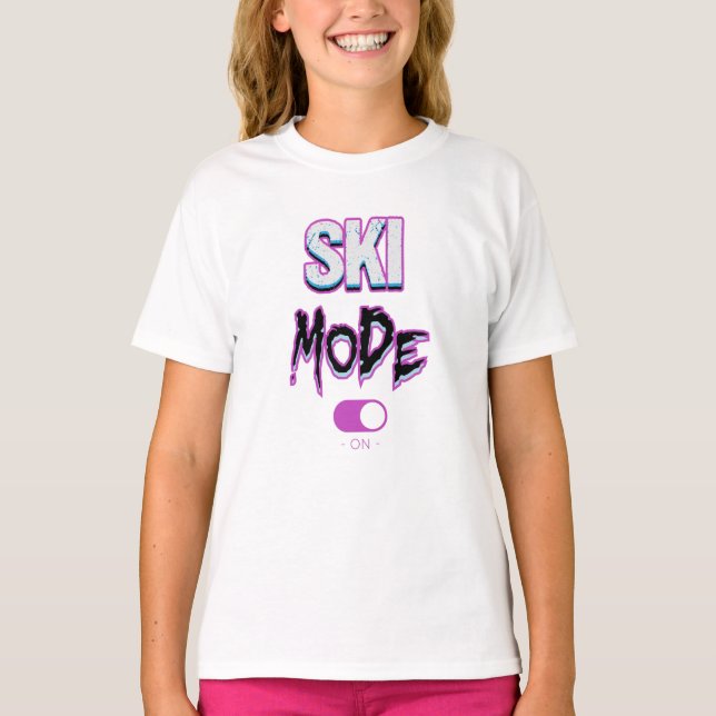 Skiing mode-on- T-Shirt (Front)