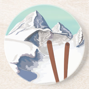 Skiing Mountains Coaster