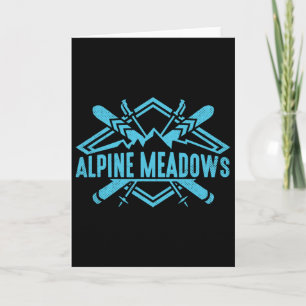 Skiing Mountains Skier Downhill Ski Resort Alpine Card