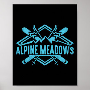 Skiing Mountains Skier Downhill Ski Resort Alpine Poster