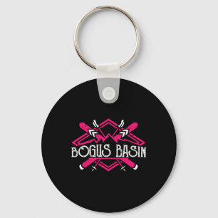 Skiing Mountains Skier Downhill Women Ski Resort B Keychain