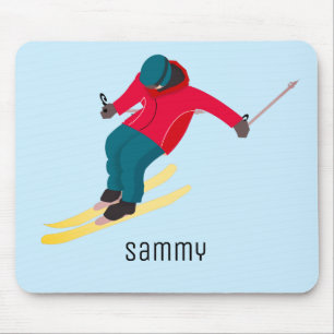 Skiing Mouse Pad