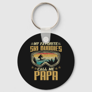 Skiing - My Favourite Ski Buddies Call Me Papa  Keychain