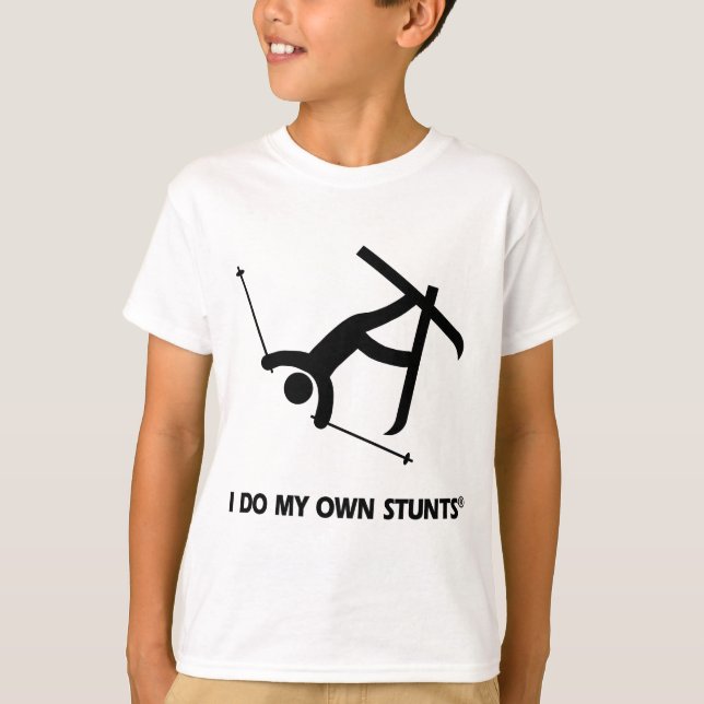 Skiing My Own Stunts T-Shirt (Front)