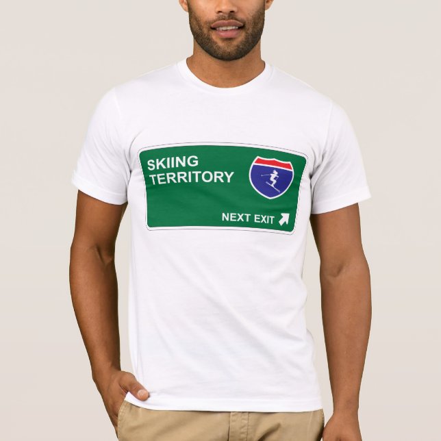 Skiing Next Exit T-Shirt (Front)