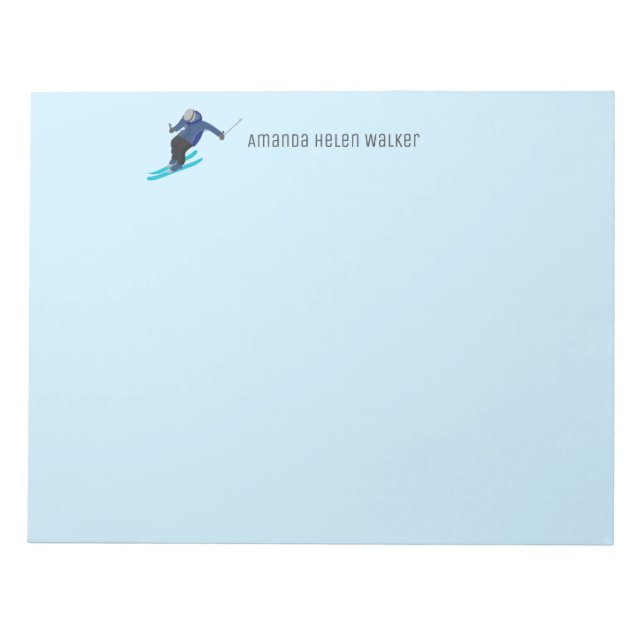 Skiing Notepad (Front)