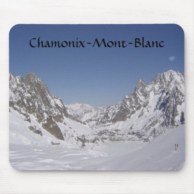 Skiing on a Glacier Mouse Pad (Front)