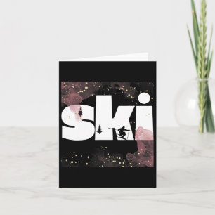 Skiing On Slopes2 Card