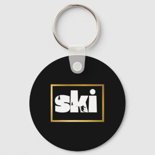 Skiing On Slopes7 Keychain