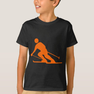 Skiing - Orange T-Shirt
